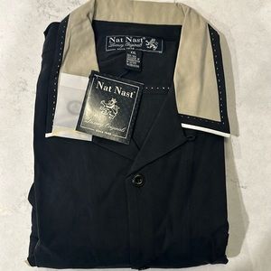 Nat Nast men’s 100% silk button-down shirt-luxury originals